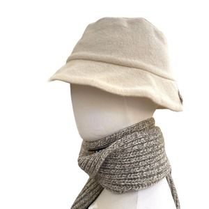 Banana‎ Republic Wool Bucket Hat Lambswool Ivory Packable One Size